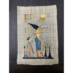 Egyptian Papyrus Art Print With Certificate - Ancient Egyptian Scene by Kings Pa
